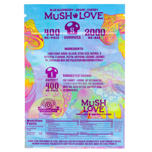 Mush Love – Blue Raspberry, Cherry and Grape Gummies